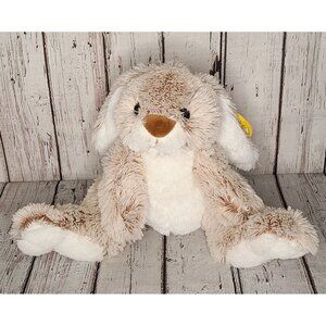12" Melissa & Doug Brown White Burrow Bunny Rabbit Plush Stuffed Animal Fluffy